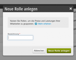 Rolle anlegen